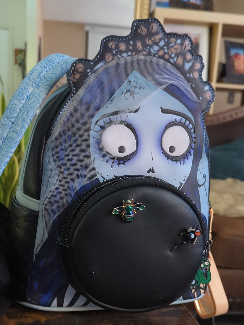 Disney The Corpse Bride Loungefly Black and Blue Character Backpack